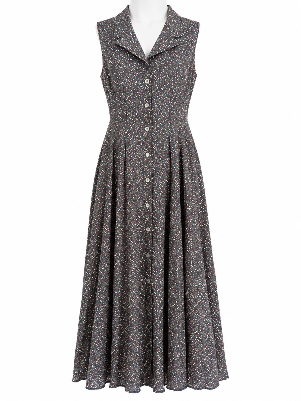 Size 8 Laura Ashley Women’s Vintage Floral Button Front Maxi Dress